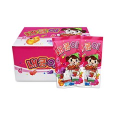 새쿰이 새콤달콤한 콜라 포도 딸기 오렌지맛 츄잉 캔디 스틱 카라멜, 25g, 30개