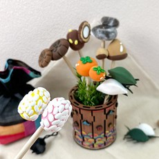 주간보호센터 정서수업 미술활동 클레이 한가위 꼬치 만들기 노인유치원 문화교육 창체, 1개