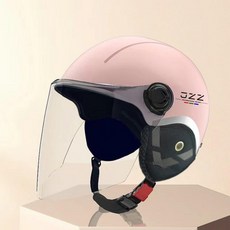 바이크 가벼운 여름용 하프 무광 투명 숏고글 썬바이저, 사계절 체리블라썸핑크 조절이어패드 투명