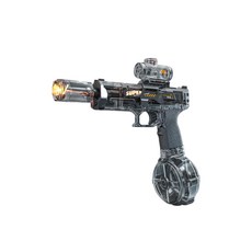 電動水槍 自動水槍 兒童玩具水槍 電動連發 大容量冰爆水槍 充電式兒童禮物 生日禮物, 高灰色, 1個