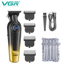 VGR 헤어 클리퍼 전문가용 이발기 바버 클리퍼 무선 트리머 남성용 클리퍼 및 트리머 세트 V-196 V-996, V996 Golden