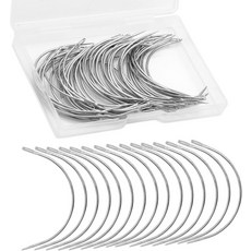 카펫 가죽 캔버스 수리 뜨개질 모델링 및 공예를 위한 50개의 PCS 곡선 바늘 바느질 직조, 50 PCS A