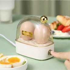 일본 2구 계란 반숙 기계 찜기, 화이트