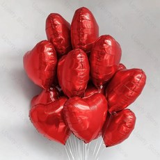 하트 풍선 파티용 헬륨 러브 포일 모양 생일 약혼 결혼식 장식용, 1개, 3. Red