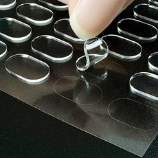 투명 미니 젤 양면테이프 점착패드 스티커 소품 고정용, 600개