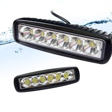 삼항LED 12V-24V LED써치라이트 자동차량안개등, 바형 18W-172 화이트, 1개
