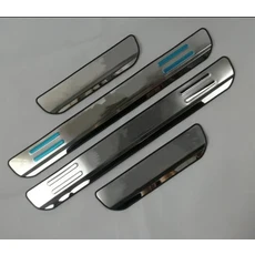 호환 Mitsubishi Outlander 2013- 스커프 페달 임계 값 커버 스테인레스 스틸 용 4 Pcs 차량 도어 씰 프, 02 NO LED