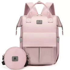 BabyMur 기저귀가방 보온보냉 프리미엄 백팩, 핑크