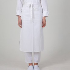 제이앤제이몰 히든 밴드 롱기장 앞치마_화이트 (허리형) 100x83cm