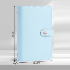 1000 美元省錢挑戰活頁夾 - 透明皮革 100 信封書 防水趣味現金預算活頁本, 1個, 藍色