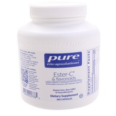 Pure Encapsulations 脂化維他命C類黃酮膠囊, 1個, 180 件