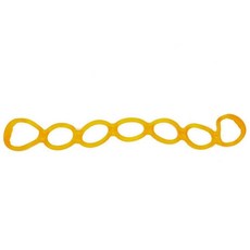 7홀 실리콘 밴드 요가 훈련 체육관 운동 확장기 튜브 탄성 끌어 오기 밧줄 보조 당겨, Color: 3. Yellow 70cm, 1개