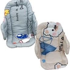 아기의자 쿠션 유아 방석 하이체어 전용 윙쿠션 등받이 식당 카페 2 color, 그레이