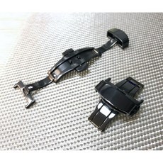 GISELLE 神梭鐘錶 不鏽鋼黑離子電鍍按壓彈簧錶扣 蝴蝶扣 台灣製造ＭＩＴ, 20mm