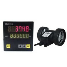 디지털 미터기 카운터 측정기 롤러 측정 길이 원단, A. 검은색, B. LK804 유형 정확도 1 mm, C. HT208N 모델 정확도 1cm