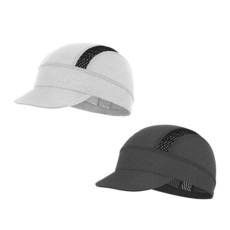 남성용 메시 스컬 캡 선바이저 여성용 오토바이 하드 모자 헬멧 라이너 자외선 차단 사이클링 러닝 바이크 모자 2개 그레이 + 화이트 2개 팩 단일 사이즈