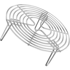 1pcs 랙 스테인리스 스틸 스팀 스탠드 원형 압력솥 트리벳 톨 와이어 헤비 듀티 식판 20cm 식용 야채 계란용, 20X20X7CM