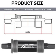 자전거정비BUCKLOS MTB 도로 자전거 밑면 브래킷 BB68/80 113/116/120/126/140/156/174mm 밀폐형 베어링 BB, 06 BB68-120MM