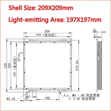 24V 머 비전 검사 LED 감지 인식 백램프, 03 200mmX200mm, 04 Red Light