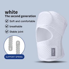 1PC 스포츠 Kneepad 남자 여자 가압 피트니스 탄성 장비 패드 배구 보호대 받침대 무릎, S, AB003 white 1, 1개