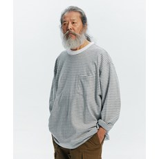 FRIZMWORKS 프리즘웍스 STRIPE OVERSIZED RELAX TEE 003 _ GRAY 280898