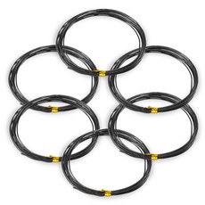코히모 와이어 공예 철사 공예용 알루미늄 2.0MM x 5M 6개 세트 3W170, 1세트, 블랙