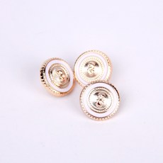 가디건 금장단추 원형 화이트 18mm, 본상품