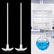 미포시 2개 PTFE 전기 교반봉 세트 접이식 패들 임펠러가 있는 300mm 오버헤드 교반기 샤프트 실험실 혼합용 내화학성 믹서 샤프트 교반기 믹서 액세서리, 미포시 2개 PTFE 전기 교반봉 세트 접이식 패들 임