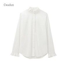 Cwadun 가을 겨울 캐주얼 셔츠 여성 상의 SE567