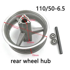 Front90 65 Rear110 50 알루미늄 허브 스프로킷 브레이크 디스크 액슬 베어링은 49cc 미니 먼지 자전거 전자, rear wh l hub