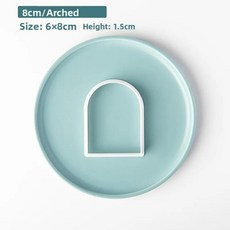 기본 스타일 베이킹 도구 라운드 사각형 모양 설탕 아트 금형 주방 조리기구 비스킷, 1개