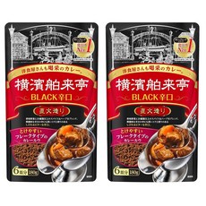 에바라 요코하마 하쿠라이테이 카레 6그릇분 180g BLACK 매운맛 2개 세트