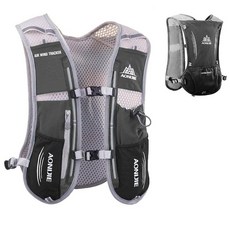 JEELAD 러닝 하이드레이션 조끼 백팩 마라톤 조깅 자전거 사이클링 러닝용 124829, Black(5L)-Only Vest, 1개