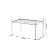 可伸縮廚房置物架臺面櫥柜隔板分層架柜內調料收納鍋架桌面小架子廚具收納廚房收納廚房置物架餐具收納居家收納桌上收納, 網片款小號白色矮款, 1個