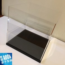 ABOX 高透光壓克力人偶公仔罩式展示盒 30x30x30, 1個, 白底