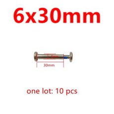 롤러 스케이트 부품 스쿠터 액슬 너트 스쿠터 볼트 6mm 8mm, 1)6x30mm