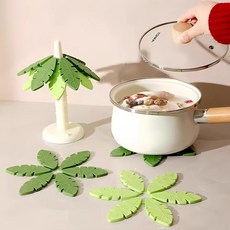 矽膠加熱墊 鍋墊 杯墊, 綠色, 1套