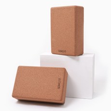 썸피트 코르크 요가블럭 하드, 700g, 1개
