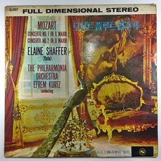 MOZART 모짜르트 플루트 협주곡 제1번 & 제2번/ 에레인 샤퍼/ 자켓 양호/ 음반 상태 좋음 EX+/ LP 초음파세척 1970년 빈티지