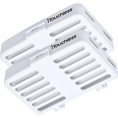 교체 가능한 탈취제가 포함된 iTouchless AbsorbX 냄새 제거 키트 탈취제 활성탄 필터 부착 냉장고 쓰레기통 기저귀통 옷장 신발 사물함2팩의, White 2-pack, Unscented