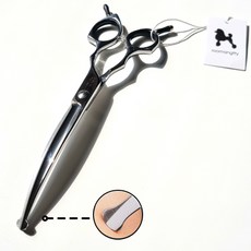 루망띠 전문가용 6.5인치 커브형 애견미용가위 Curved (Ball-Tip), 가위+케이스+경도조절기+융, 1세트