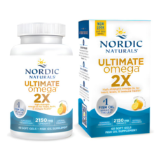 Nordic Naturals Ultimate Omega 2X 레몬 2 150mg 소프트젤 60정, 1개