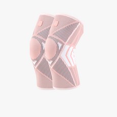 킵 니트 무릎 보호대, 핑크 화이트, 2개