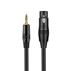 AUX선 옥스선 케이블 스테레오 오디오 연결선 XLR~35mm 불 남성 XLR~18인치 잭 Aux 마이크 휸대폰 노트북 스피커 믹서, 3.5 to XLR-F, 2m