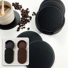 안정적인 방수 논슬립 미끄럼방지 방습 검정 컵받침 5p sMQ+809Fy, 사이즈