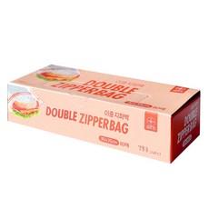 생활을그리다 이중 지퍼백, 특대(XL), 1개, 80개입