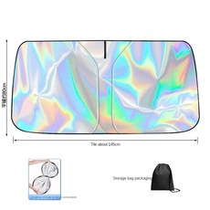 차량용 라듐 햇빛 가리개 전면 윈드 실드 윈도우 바이저 내부 단열, 색상: 2. 1PCS Large laser, 1개