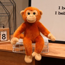 스토리원 ST-TOY-019 원숭이 오랑우탄 인형 동물 봉제 애착 선물, 카멜원숭이, 1개, 35cm