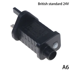 컨버터 컨덕터 커넥터EU/US/UK 플 - AC 220V 110V 31VDC 6W 24V 5V 변압기 플 전원 공급 장치 IP44 8모드, 04 UK 24V6W