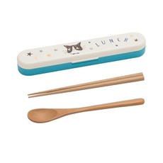 나카노 젓가락·스푼·콤비 세트 포터 해피캣 블루 약 가로 4×깊이 19×높이 2.3cm 모델 MM-521 1개씩 1세트